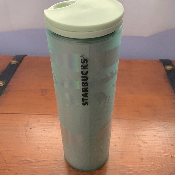 Starbucks Other - ☕️Starbuck’s holiday mint frosted ribbon tumbler. 16oz grande.